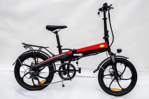 Bicicletas eléctrica : Bicicleta eléctrica AWS de 20 pulgadas, plegable, 7G Shimano, 360 Wh