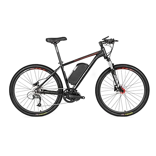 Bicicletas eléctrica : Bicicleta Eléctrica, Bicicleta de montaña eléctrica para adultos de 29 pulgadas, Motor 350W, Batería de litio de 48V 10A, Velocidad máxima 25 km / h, Desplazamientos en E-bike de viaje, Black red