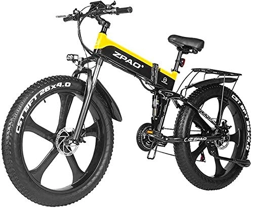 Bicicletas eléctrica : Bicicleta Eléctrica Bicicleta eléctrica del neumático de grasa de 26 pulgadas 48V 1000W Motor Bicicleta eléctrica eléctrica con la montaña eléctrica Pedal de la bicicleta Pedal de la batería de litio