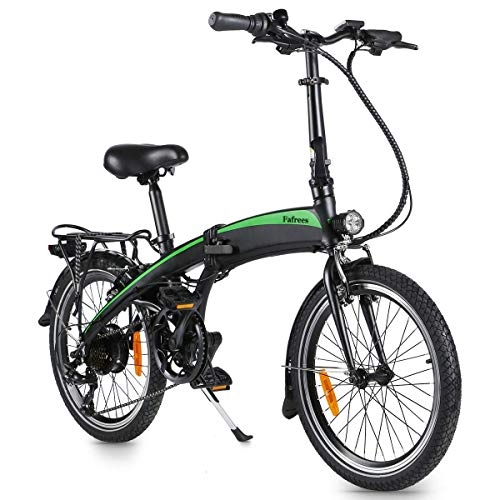 Bicicletas eléctrica : Bicicleta eléctrica, Bicicleta eléctrica Plegable de Aluminio de 20"250W Bicicleta eléctrica con batería extraíble 36V 7.5Ah para Adultos [EU Stock