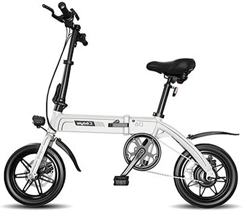Bicicletas eléctrica : Bicicleta eléctrica, Bicicleta eléctrica plegable para adultos, Bicicleta de viaje diario con motor de 250W, Velocidad máxima de 25 Km / H, 3 modos de trabajo, Freno de disco delantero y trasero (Colo