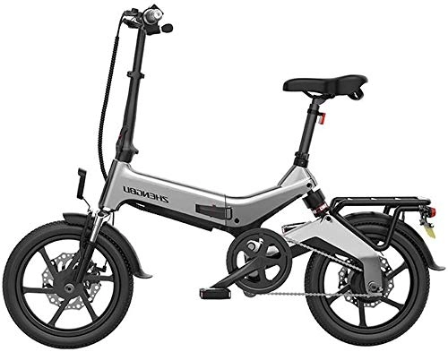 Bicicletas eléctrica : Bicicleta eléctrica Bicicleta eléctrica por la mon Bicicleta plegable eléctrica, bicicleta eléctrica E-Bici plegable ligero 250W 36V, conmuta E-bici de 16 pulgadas con neumáticos y la pantalla del LCD