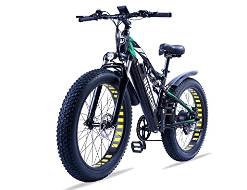 Bicicletas eléctrica : Bicicleta Eléctrica, CORYEE WL-01 Bicicleta Eléctrica Todoterreno, Caja de Cambios Shimano de 7 Velocidades, Freno de Disco, Batería de Litio Integrada 48V 17Ah, Unisex