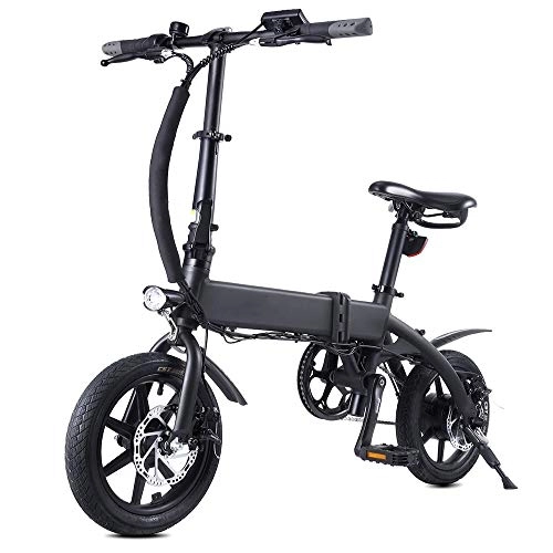 Bicicletas eléctrica : Bicicleta Eléctrica de 14 Pulgadas, Motor Sin Escobillas 250W, Batería de Iones de Litio de 36V 10Ah, Bicicleta Eléctrica de Pedal Plegable