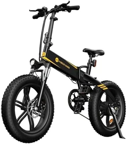 Bicicletas eléctrica : Bicicleta eléctrica de 20 pulgadas, 4, 0 grasa, bicicleta eléctrica plegable, bicicleta de montaña eléctrica E-Bike con batería de litio extraíble de 10, 4 Ah, 7 velocidades, hasta 30 – 70 km, pantalla