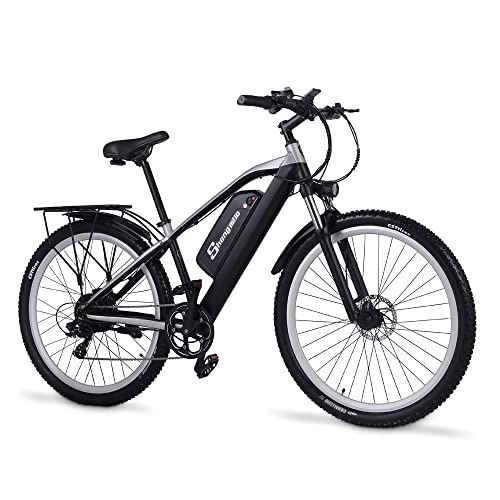 Bicicletas eléctrica : Bicicleta eléctrica de 29 pulgadas Shengmilo M90, bicicleta de montaña eléctrica para desplazar 48 V 17 Ah batería de iones de litio para hombres todo terreno bicicleta eléctrica