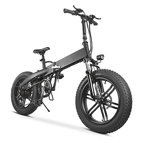 Bicicletas eléctrica : Bicicleta eléctrica de 500 W Fat Bike, bicicleta de montaña, bicicleta de montaña, bicicleta de nieve, extraíble, batería de iones de litio, 7 velocidades, E-Bike para adultos