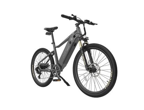 Bicicletas eléctrica : Bicicleta eléctrica de aleación de Aluminio clásica HIMO C26 / Shimano 7 Niveles / Rango eléctrico de Aproximadamente 60 km (Gris)