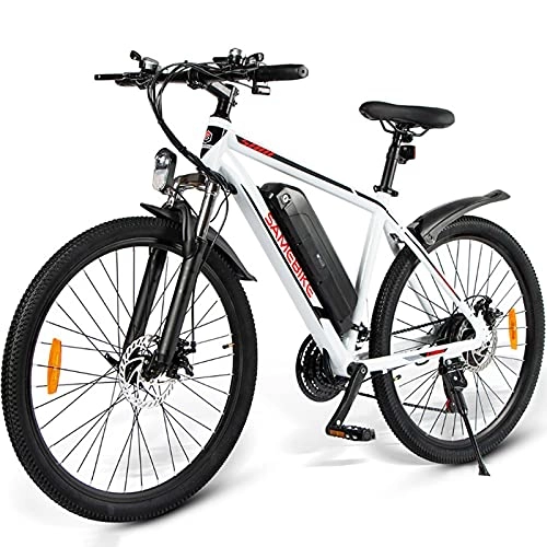 Bicicletas eléctrica : Bicicleta Eléctrica de Montaña 26'' E-Bike MTB Pedal Assist, Batería de Litio 36V 10Ah, Bicicleta Eléctrica para Adultos 350W, Shimano 21 Velocidades, Bicicleta de Montaña Eléctrica con Pantalla LCD