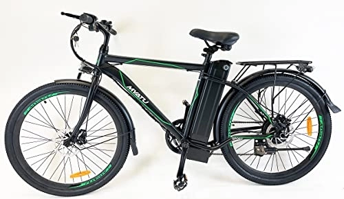 Bicicletas eléctrica : Bicicleta eléctrica de montaña de 26 pulgadas, motor de 36 V 250 W, batería de 36 V 12, 5 Ah y cambio Shimano de 6 marchas.