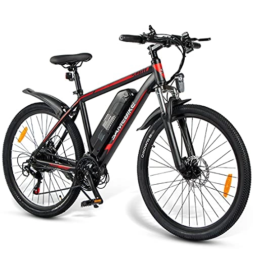 Bicicletas eléctrica : Bicicleta Eléctrica de Montaña para Adulto, 350W Bicicletas Electricas Plegables con 36V 10Ah Batería Extraíble, Frenos Disco Doble, Playa Montaña Ebike, Black