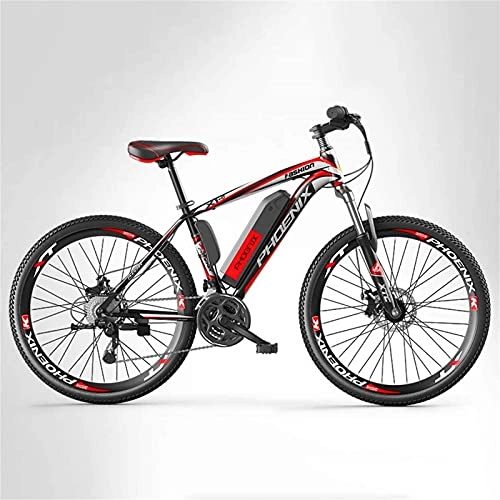 Bicicletas eléctrica : Bicicleta eléctrica de montaña para Hombres Adultos, Bicicletas eléctricas de 250 W, Bicicleta eléctrica Todoterreno de 27 velocidades, batería de Litio de 36 V, Ruedas de 26 Pulgadas (Color
