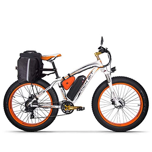 Bicicletas eléctrica : Bicicleta eléctrica de montaña RICH BIT 012 1000w Bicicleta eléctrica con batería de Litio extraíble de 48V 12.5Ah, Pantalla LCD, Shimano 21 velocidades