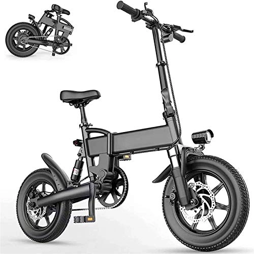Bicicletas eléctrica : Bicicleta eléctrica de nieve, Bicicleta eléctrica plegable 15.5 mph Aleación de aluminio Bicicletas eléctricas para adultos con neumático de 16 "y 250W 36V Motor E-Bike City Capítulo Impermeable 3-Mod