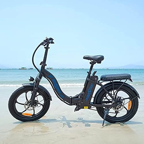 Bicicletas eléctrica : Bicicleta Eléctrica E-Bike Plegable 20 Pulgadas, 250W Motor para Batería de 48 V 10.4AH, Shimano de 7 Velocidades, con Medidor LCD, fácil Almacenamiento Plegables