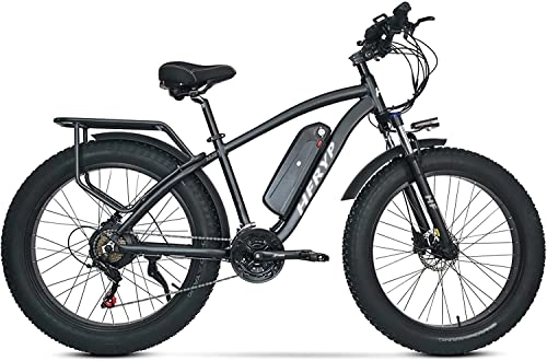 Bicicletas eléctrica : Bicicleta Eléctrica E-MTB 26'', Ebike de Neumático Gordo 4.0" con 48 V / 15Ah Batería Extraíble, Motor Sin Escobillas, 21 Velocidades, Kilometraje de Recarga hasta 80KM, con Medidor LCD S2 a Color