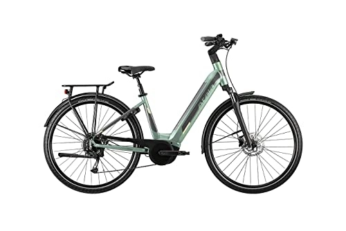 Bicicletas eléctrica : Bicicleta eléctrica eléctrica Atala 2021 B-Easy A8.1 9 V GRN / ANTR medida 50