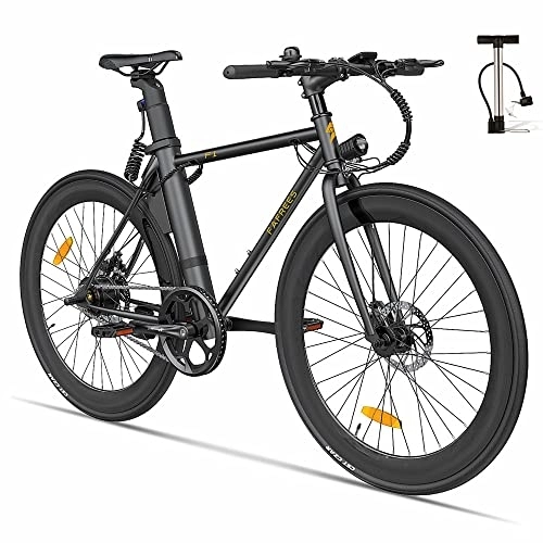 Bicicletas eléctrica : Bicicleta eléctrica Fafrees F1, Bicicleta de Carretera eléctrica para Adultos de 250W con neumáticos 700C*28, batería extraíble de 36V 8.7Ah, Negro