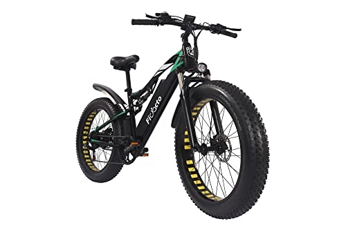 Bicicletas eléctrica : Bicicleta Eléctrica Ficyacto para Hombres y Mujeres, Bici Eléctrica con Batería Extraíble De 48V y 17Ah, Shimano 7Vel Bicicleta Electrica Montaña