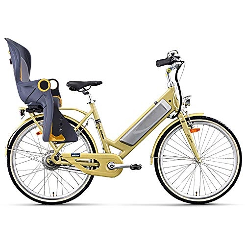 Bicicletas eléctrica : Bicicleta Eléctrica para Adultos Bicicleta Eléctrica con Asiento para Niños 26 Pulgadas 350W Motor De Ciudad 48V7.5Ah Batería De Litio Bicicleta Eléctrica Masculino Y Femenino