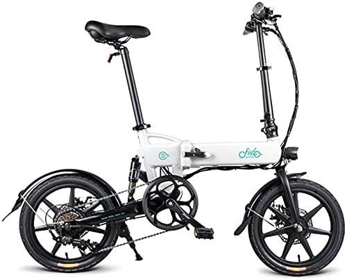 Bicicletas eléctrica : Bicicleta Eléctrica para Exteriores, Bicicleta Eléctrica Plegable 16 Pulgadas, Bicicleta Eléctrica Plegable Recargable con Palanca Cambios, Velocidad Máxima De 25 Km / H, Bicicleta Unisex A