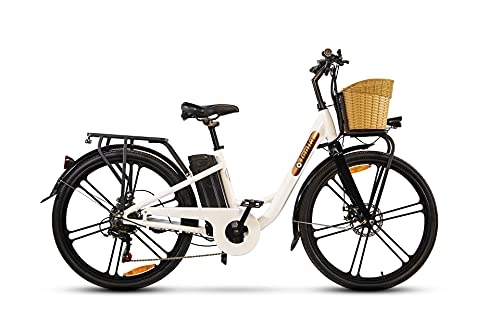 Bicicletas eléctrica : Bicicleta eléctrica para mujer Breeze blanca