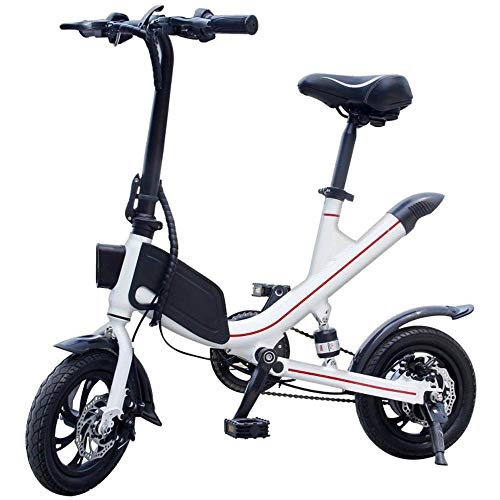 Bicicletas eléctrica : Bicicleta Eléctrica Plegable 350W 25km / h Ruedas de 12 Pulgadas Carga 150KG Bicicleta de Ciudad / Montaña de Aluminio Display LCD Bateria de Litio Doble Frenos de Disco 3 Modos [EU Stock