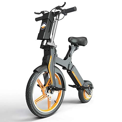Bicicletas eléctrica : Bicicleta eléctrica Plegable, 36 V, 5, 2 Ah, 350 W, Potente Motor E-Bike Scooter con Rango de 25 – 30 KM Freno de Disco Doble