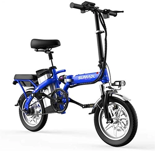 Bicicletas eléctrica : Bicicleta Eléctrica Plegable Adulto 8 pulgadas de peso ligero de bicicleta eléctrica Ruedas Ebike portátil con Pedal Power Assist aluminio de la bicicleta eléctrica Velocidad máxima de hasta 30 mph Bi