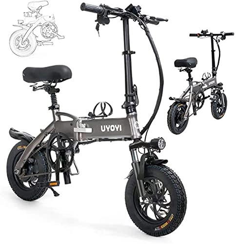 Bicicletas eléctrica : Bicicleta eléctrica plegable Bicicleta eléctrica de aluminio de 250 W, marco de aleación de magnesio ligero ajustable Bicicleta eléctrica plegable de velocidad variable con pantalla LCD, para adultos