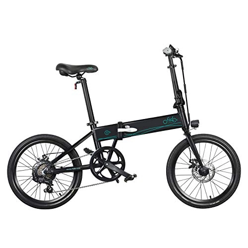 Bicicletas eléctrica : Bicicleta eléctrica plegable D4S, 250 W, 36 V, aluminio, alta velocidad, para exteriores, color blanco
