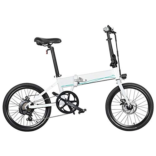 Bicicletas eléctrica : Bicicleta eléctrica plegable de 10, 4 Ah 36 V 250 W 50 cm, 20 pulgadas, velocidad máxima de 25 km / h, 80 km kilometraje, para entretenimiento para adultos y adolescentes