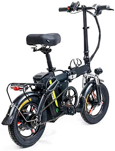 Bicicletas eléctrica : Bicicleta eléctrica plegable de 14 ", bicicleta de cercanías urbana de 400 W, batería de litio extraíble de 48 V 8 Ah / 13 Ah con tres modos de funcionamiento Bicicleta eléctrica para adultos y adoles