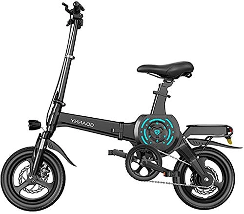 Bicicletas eléctrica : Bicicleta eléctrica plegable de 14 "Bicicleta eléctrica de aluminio de 400 W con pedal para adultos y adolescentes, o para deportes, ciclismo al aire libre, viajes, desplazamiento, mecanismo de absorc
