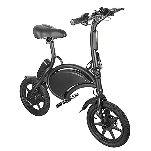 Bicicletas eléctrica : Bicicleta eléctrica plegable de 14 pulgadas, bicicleta eléctrica impermeable de 350 W, 36 V, con alcance de 15 millas, marco plegable.