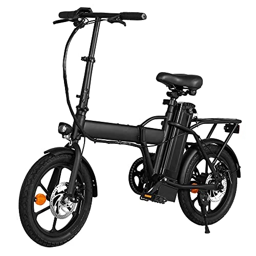 Bicicletas eléctrica : Bicicleta eléctrica plegable de 16 pulgadas Urban E-Bike con 3 modos de conducción, batería extraíble, portátil, portátil, para hombre y mujer