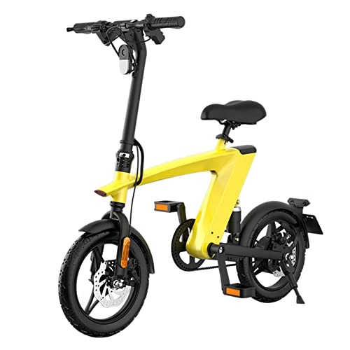 Bicicletas eléctrica : Bicicleta eléctrica plegable de 250 W, 36 V, 10 A, bicicleta de montaña, bicicleta de 14 pulgadas, bicicleta de carretera ligera HX