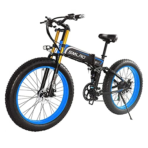 Bicicletas eléctrica : Bicicleta eléctrica plegable de 26 pulgadas para adultos, hombres, mujeres, 350 bicicletas eléctricas de montaña, bicicleta de carretera, bicicleta eléctrica plegable de suspensión completa premium-D