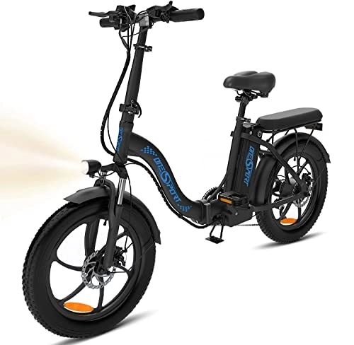 Bicicletas eléctrica : Bicicleta Eléctrica Plegable, E-Bike con Neumático Gordo con Batería Extraíble 36V / 10.4Ah, Motor Central Eléctrico 250W, Puede Subir Pendientes de 25°, Shimano-7, Kilometraje de Recarga hasta 60 km