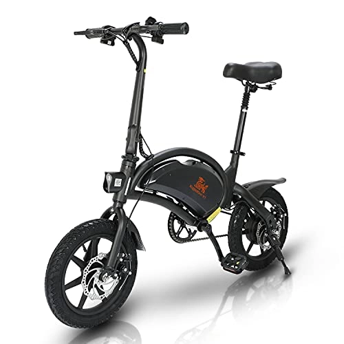 Bicicletas eléctrica : Bicicleta Eléctrica Plegable, E Bike con Pedales Motor de 400W hasta 45 Km / h, Batería de 48v 7.5Ah, 14" Neumáticos, Asiento Ajustable, Bici Electrica Urbana Ligera para Adulto
