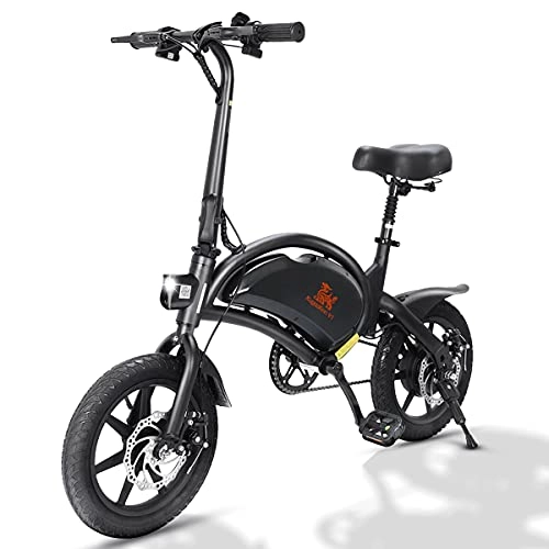 Bicicletas eléctrica : Bicicleta eléctrica Plegable, E Bike Motor de 400W hasta 45 Km / h, Batería de 48v 7.5Ah, 14" Neumáticos, 3 Modos, Autonomía de 25-45 Km Bici Electrica con Pedales para Adultos - V 1