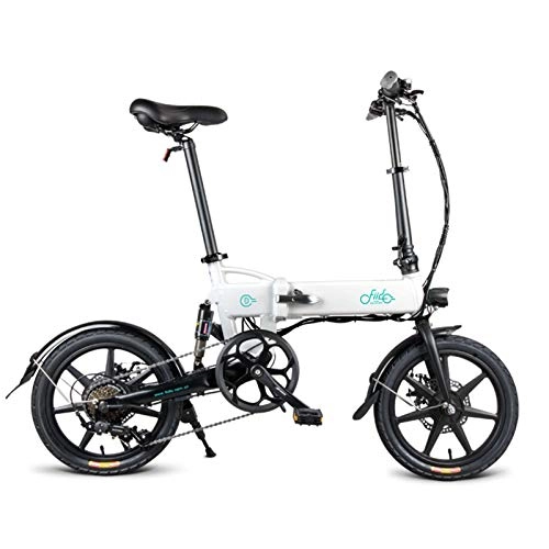 Bicicletas eléctrica : Bicicleta eléctrica Plegable FIIDO D2S - Fácil de Transportar - Carga máxima de 120 KG - Equipada con Ruedas Grandes de 16 Pulgadas - Adecuado para Bicicletas Deportivas al Aire Libre