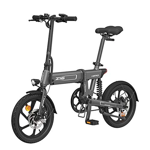 Bicicletas eléctrica : Bicicleta eléctrica Plegable HIMO Z16, Impermeable IPX7, Bicicleta eléctrica de Aluminio de 20 Pulgadas, múltiples Modos de conducción, fácil de Transportar