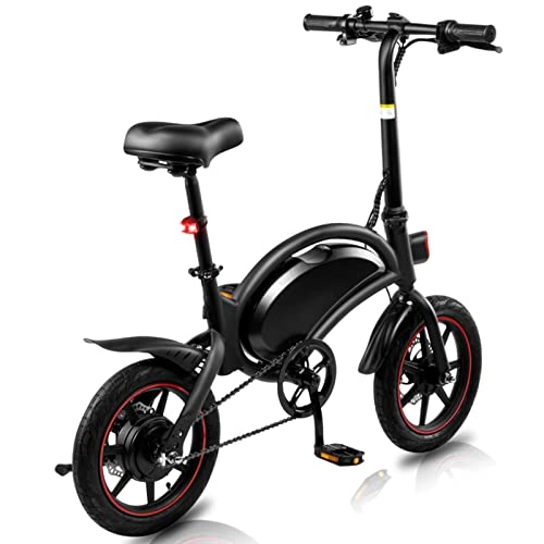 Bicicletas eléctrica : Bicicleta eléctrica plegable, motor eléctrico de 250 W, neumáticos de 14 pulgadas, ajuste de 3 modos de trabajo, amortiguador central, bicicleta eléctrica de viaje al aire libre