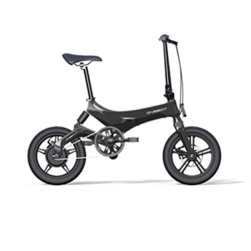 Bicicletas eléctrica : Bicicleta eléctrica plegable Onebot S-6 color negro| autonomía 40KM, batería 36V 5.2AH Vel. Max. 25Kmh| ruedas de 16”, suspensión trasera y discos de freno | panel LCD y luz LED