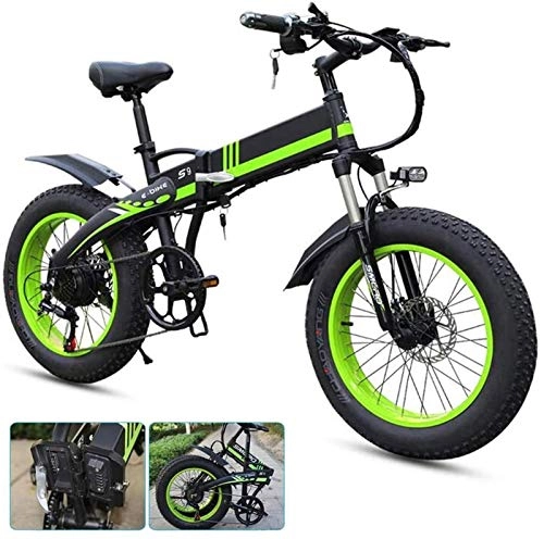 Bicicletas eléctrica : Bicicleta eléctrica plegable para adultos, bicicleta eléctrica con ruedas de 20 " / bicicleta de viaje diario con motor de 350 W, antideslizante, silencioso, desviador de 7 velocidades, plegable ajusta