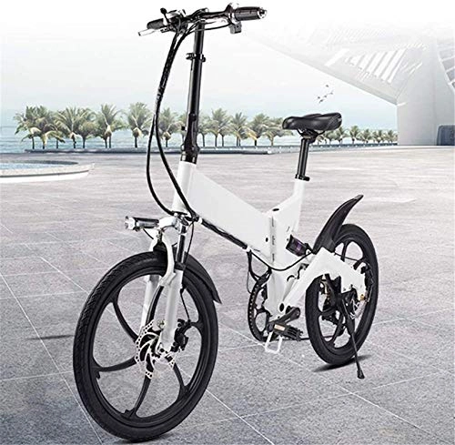 Bicicletas eléctrica : Bicicleta eléctrica plegable para adultos, bicicleta eléctrica de aleación de aluminio de 20 pulgadas, bicicleta urbana con batería de litio extraíble de 36 V y 7, 8 Ah, frenos de disco delanteros y tr