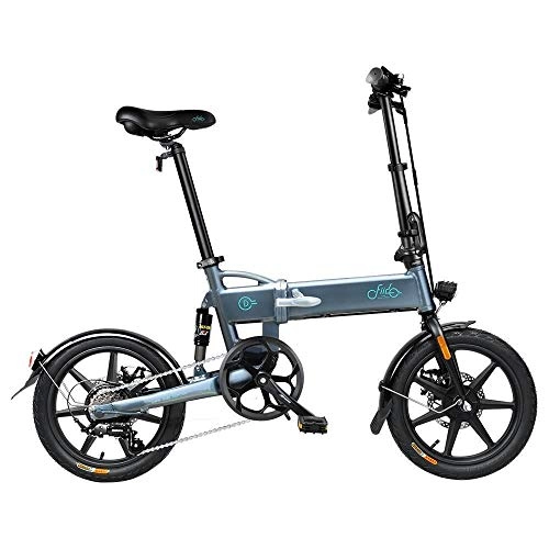 Bicicletas eléctrica : Bicicleta eléctrica Plegable para Adultos FIIDO D2S, Bicicleta de montaña para Hombre, batería de 36V 7, 8Ah, Sistema de transmisión de 6 velocidades (Gris)