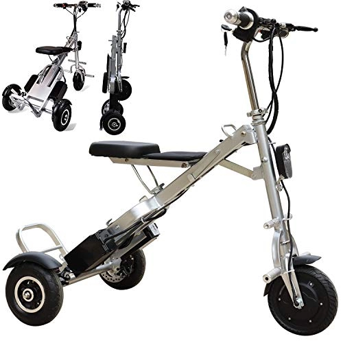 Bicicletas eléctrica : Bicicleta Eléctrica Plegable para Adultos, Peso Ligera Ebike Triciclos Patinetes Bici Eléctricos con 36V 250W 5AH Batería de Litio-Ion, Eje trasero de 55cm, para Asistencia de Movilidad Y Viajes