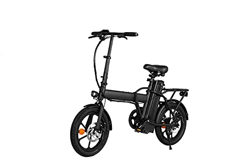 Bicicletas eléctrica : Bicicleta eléctrica plegable para hombre de 16 pulgadas, pedelec, batería de 7, 5 Ah, motor de 250 W, cambio de marchas Shimano de 7 velocidades